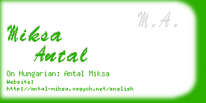 miksa antal business card